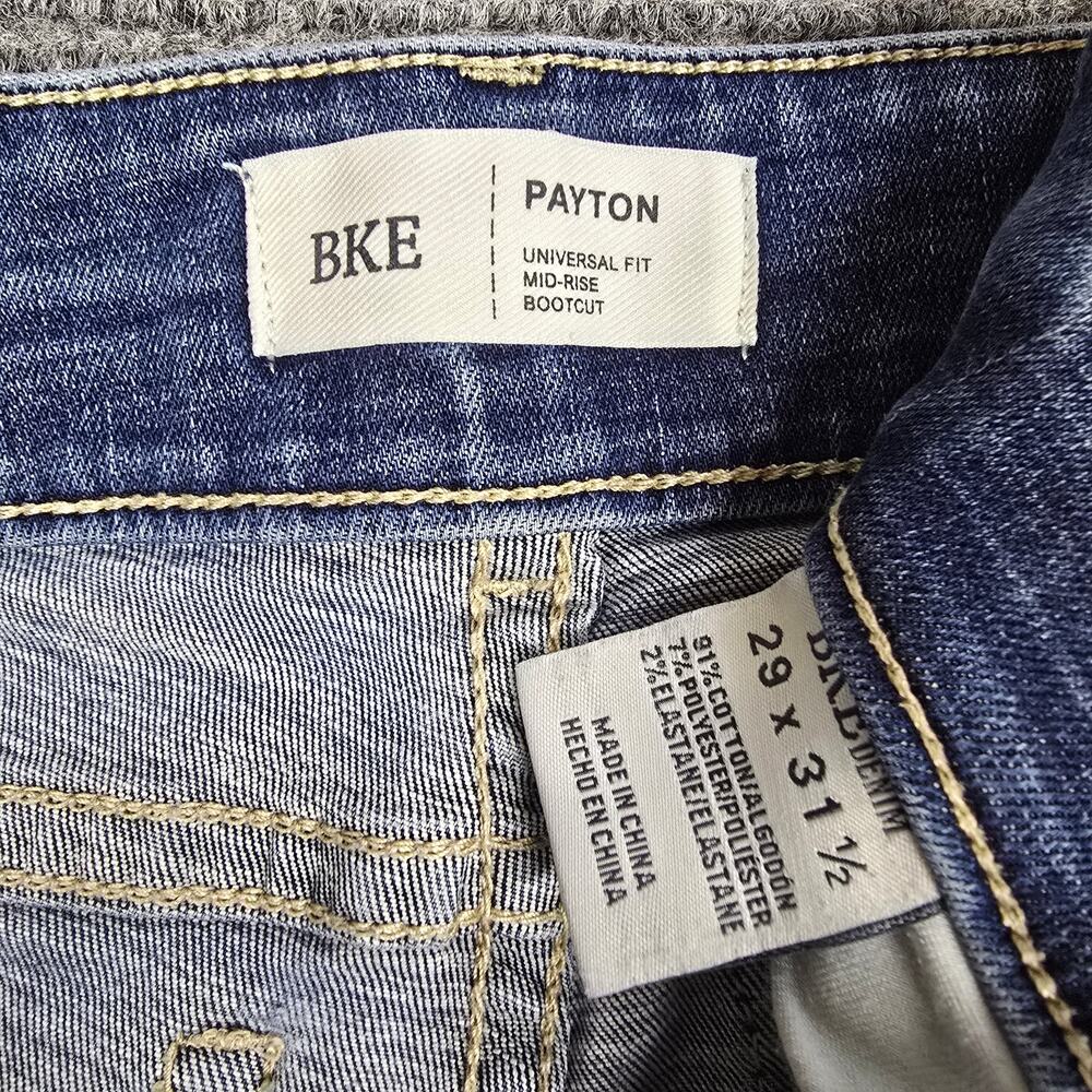 BKE Payton Jeans Womens 29x31.5 Mid Rise Bootcut Light Wash Stretch Denim View 3